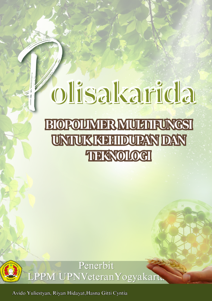Cover Buku Polisakarida: Biopolimer Multifungsi untuk Kehidupan dan Teknologi
